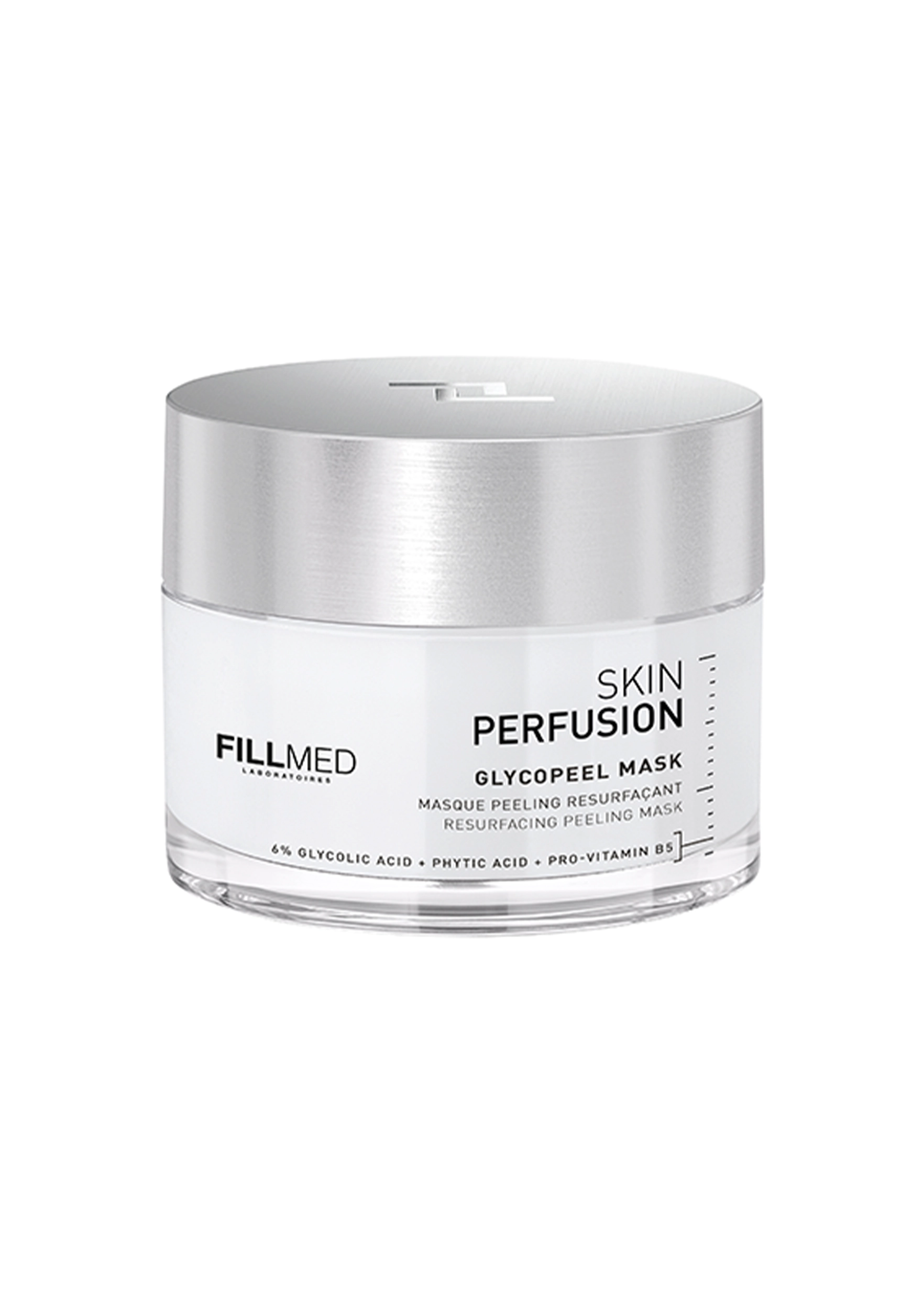 Envase metálico redondo de Fillmed Glycopeel Mask 6%, mascarilla exfoliante de 50 ml